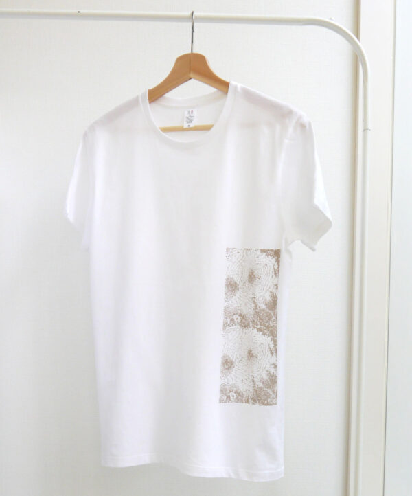 Mt.Fuji - contour of Mount Fuji - White x Beige - Half Sleeved - Image 4