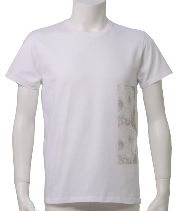 Mt.Fuji - contour of Mount Fuji - White x Beige - Half Sleeved