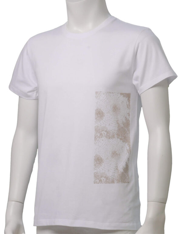 Mt.Fuji - contour of Mount Fuji - White x Beige - Half Sleeved - Image 2