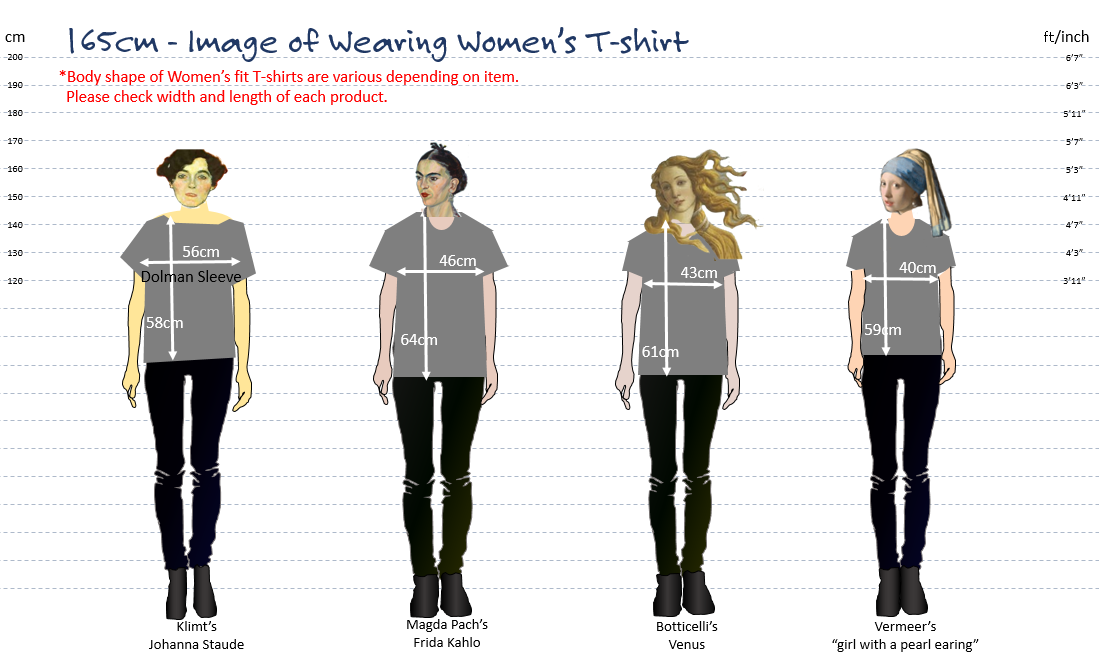 Size Guide - 165cm / 5 feet 5 inches