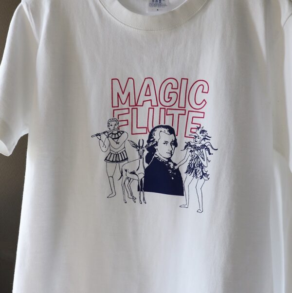 "Magic Flute" Rock-T style Crew Neck White Half-sleeved - Image 3