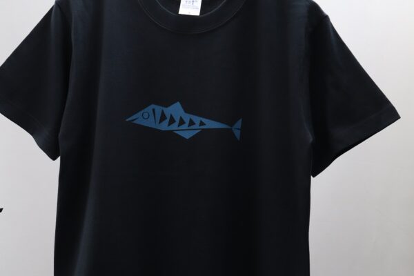 Fish of Triangles - Heavy Weight Navy T-shirt - Crew Neck - Image 3