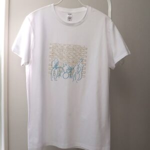 Jazz Artists “People Playing Jazz” Crewneck T-Shirt – White
