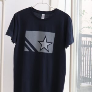 Star – Sports-Inspired Graphic T-Shirt – Navy × Gray