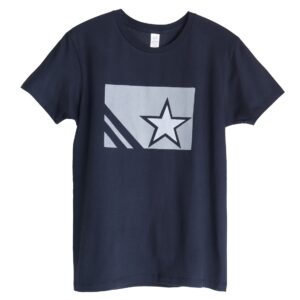 Star – Sports-Inspired Graphic T-Shirt – Navy × Gray